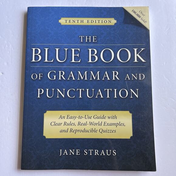 The Blue Book of Grammar and Punctuation by Jane Straus Paperback Textbook - Picture 1 of 12